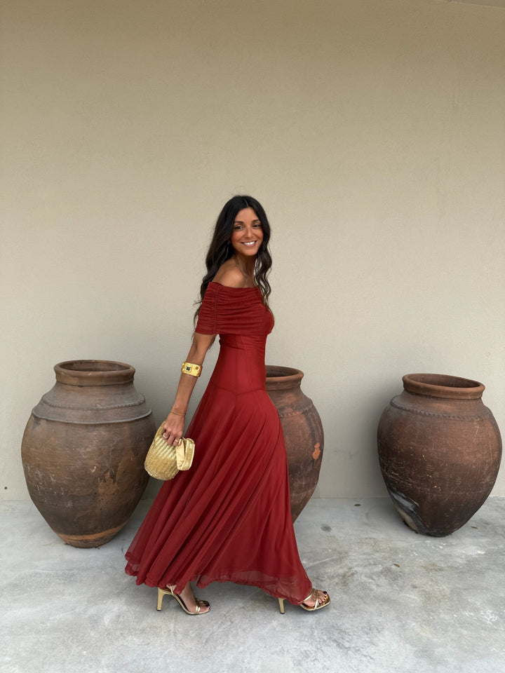 Toledo Dress in Terracota
