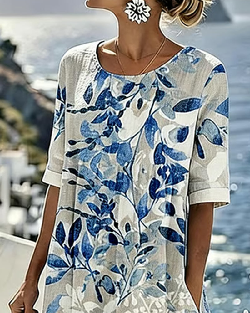 Alba | Vestido midi floral suelto y ligero