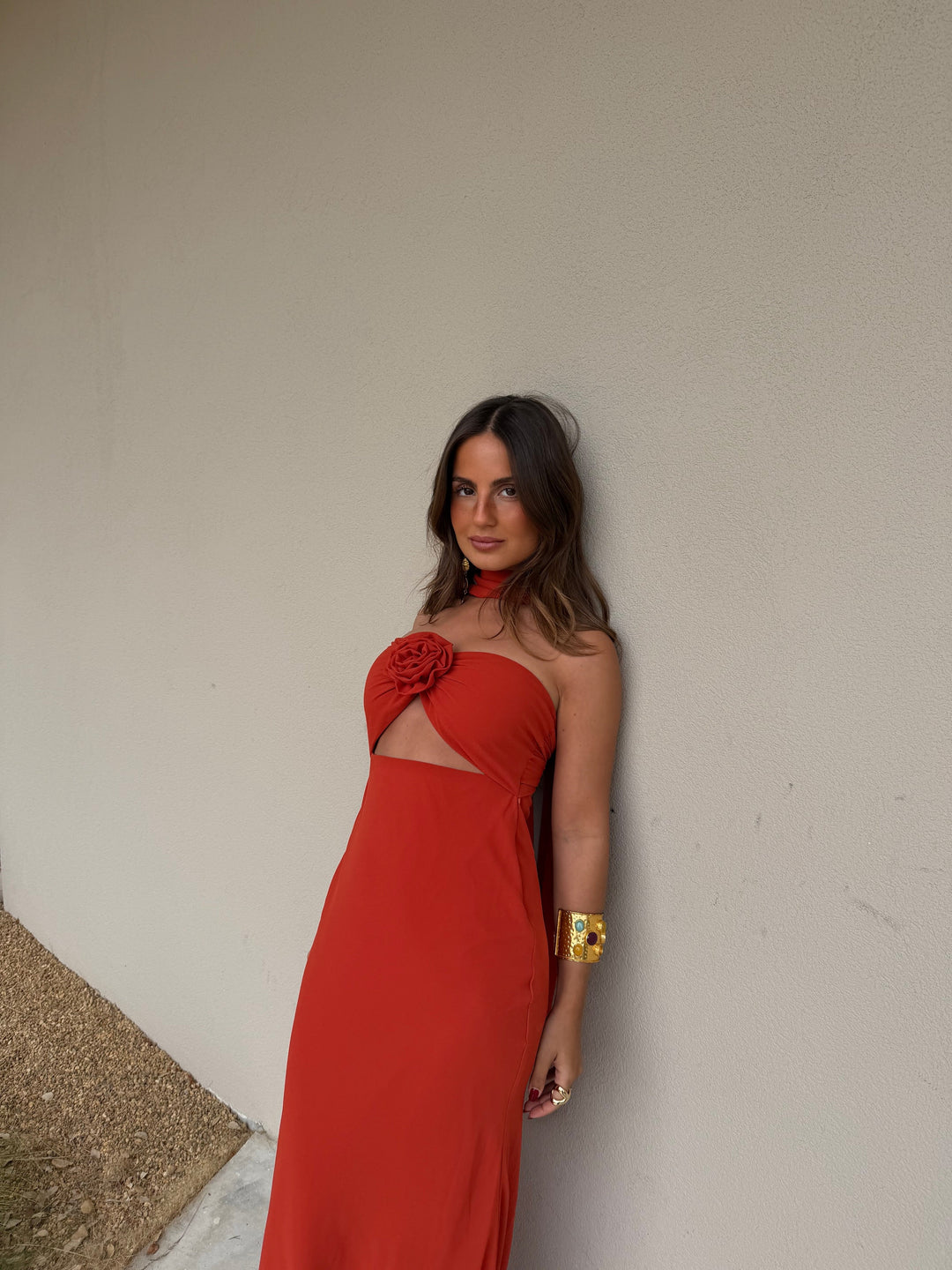 Terracota with Flower Dress - Shipping/Envio 06/07 to 10/07