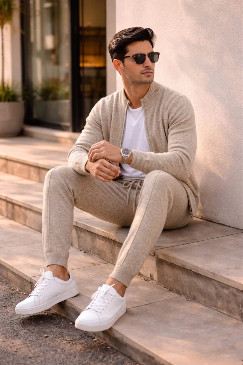 Conjunto de lana merino extrafina pura