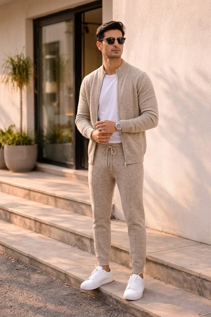 Conjunto de lana merino extrafina pura
