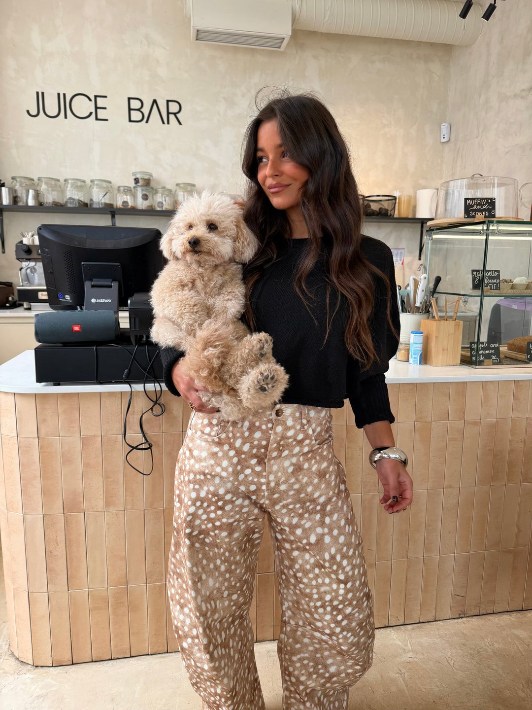 Bambi Print Balloon Pants
