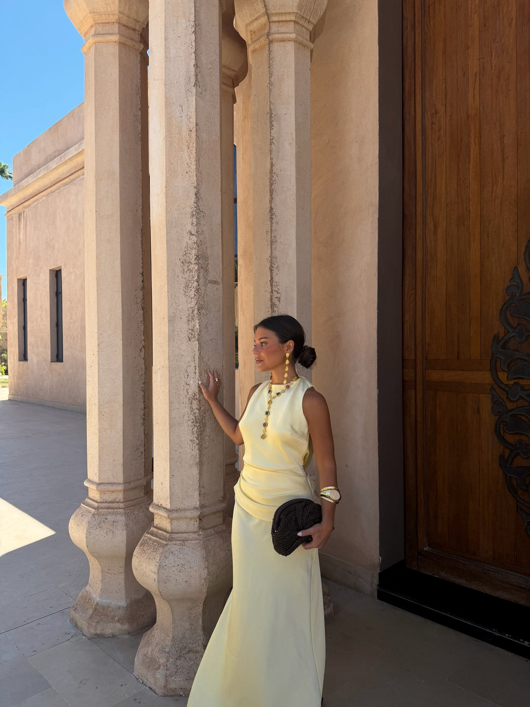 Medina Dress in Light Yellow - Shipping/Envio 24/06 to 30/06