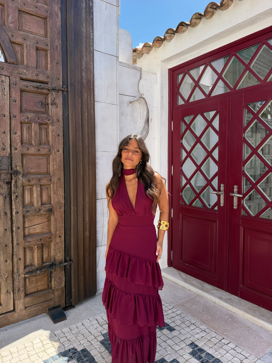 Manila Dress in Burgundy - Shipping/Envio 22/06 to 26/06
