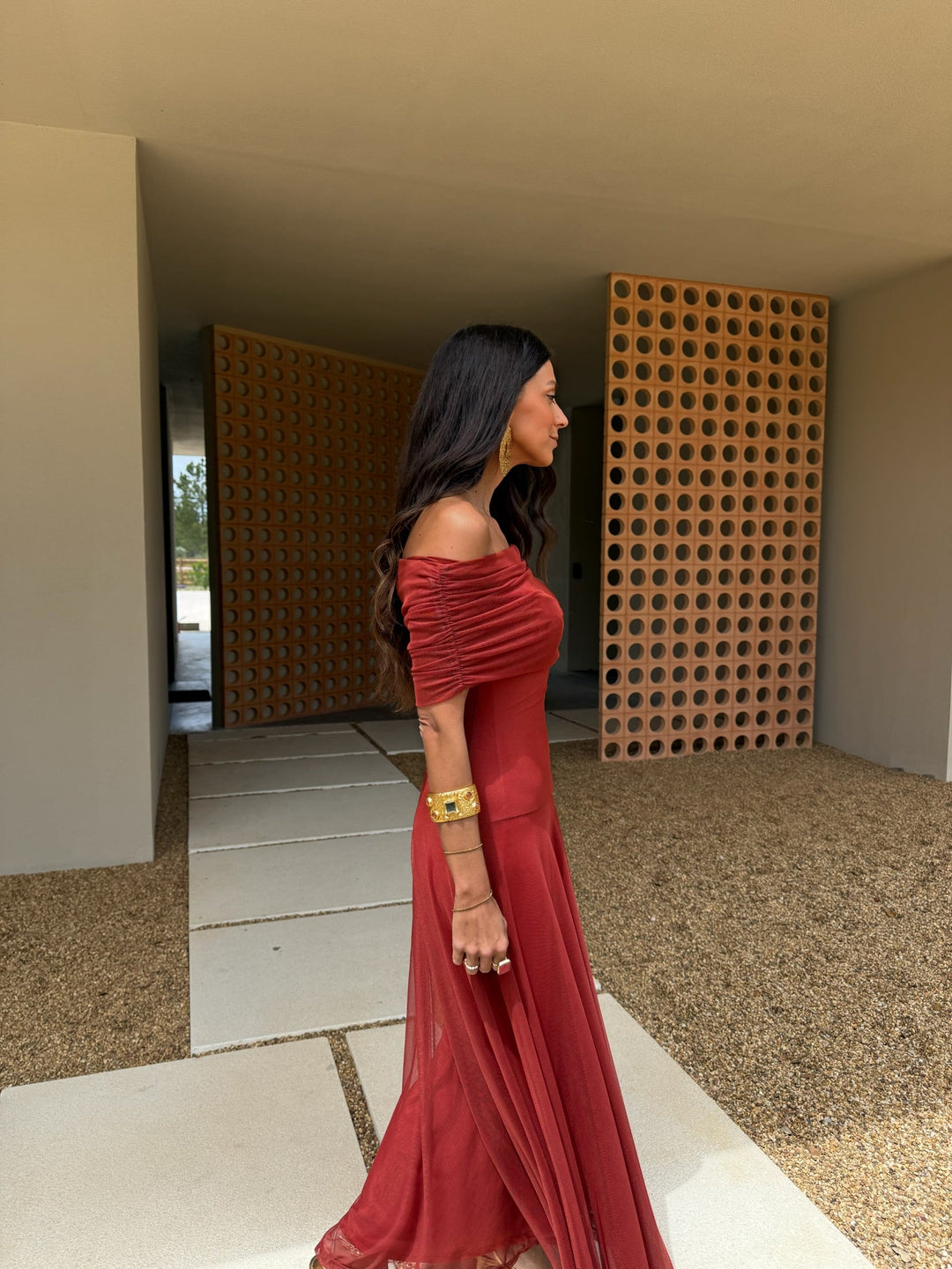 Toledo Dress in Terracota