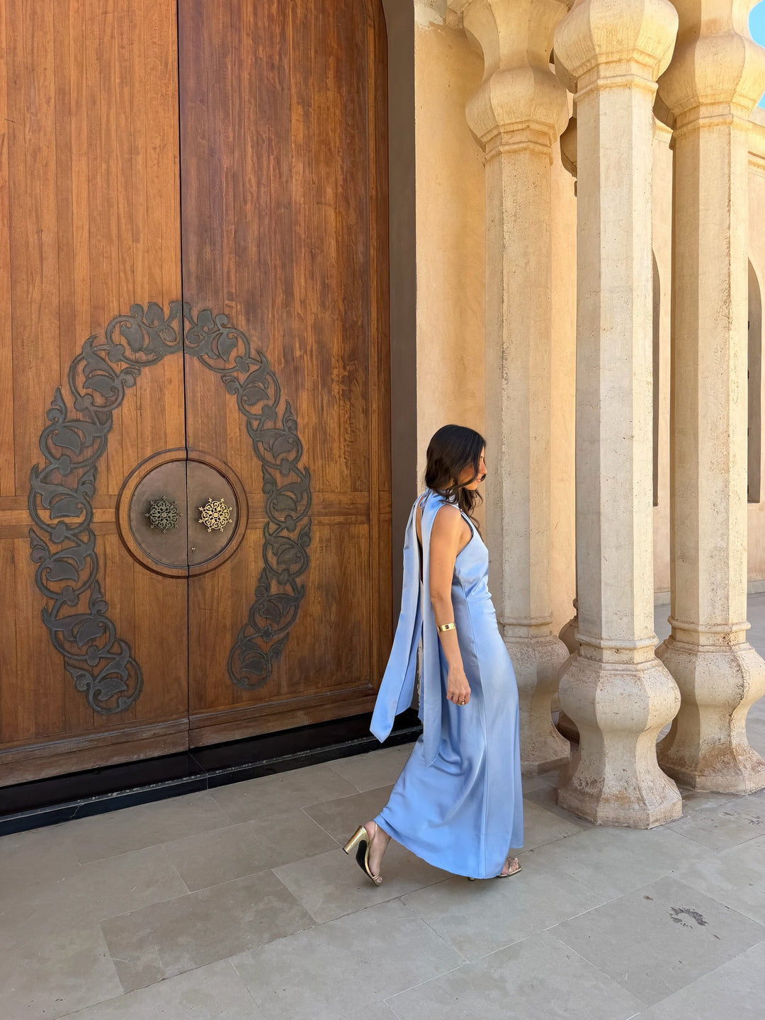 Safira Dress in Sky Blue