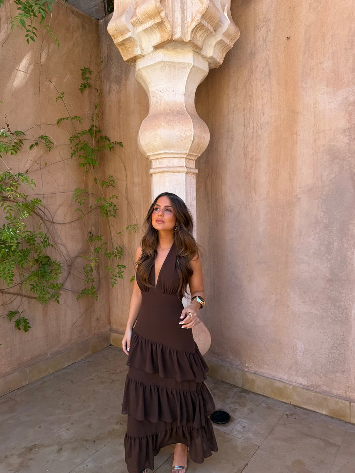 Manila Dress in Brown - Shipping/Envio 15/06 to 19/06