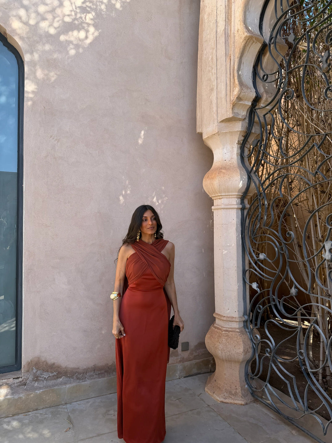 Triana Dress in Terracotta