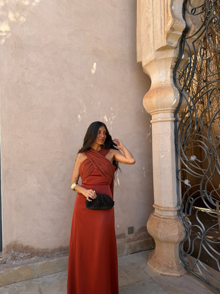 Triana Dress in Terracotta
