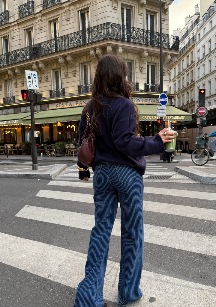 Blue Striped Trousers
