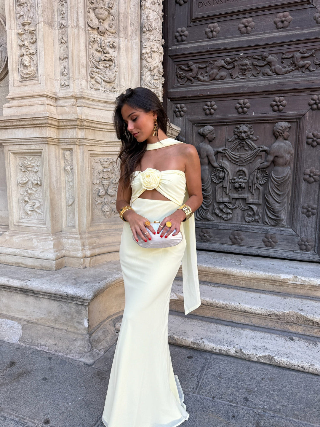 Pastel Yellow with Flower Dress - Shipping/Envio 06/07 to 10/07