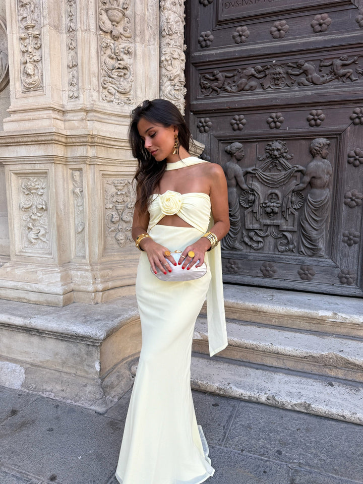 Pastel Yellow with Flower Dress - Shipping/Envio 06/07 to 10/07