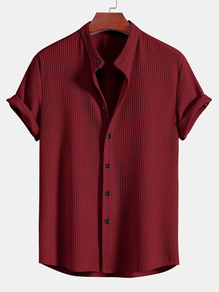 Porto Cervo Camisa de Punto Texturizado - Ajuste Moderno, Estilo Premium