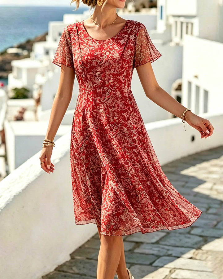 Ana | Vestido midi floral suelto y ligero