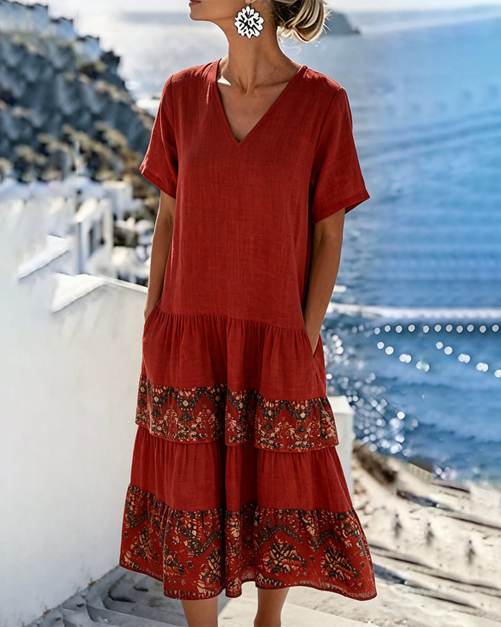 Martina | Vestido midi floral suelto y ligero