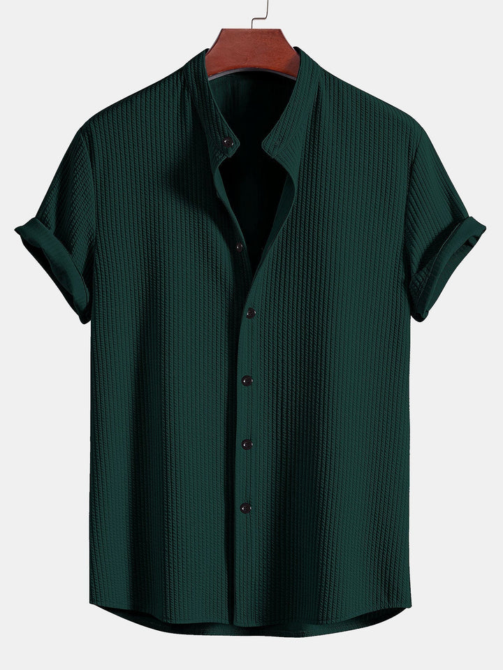 Porto Cervo Camisa de Punto Texturizado - Ajuste Moderno, Estilo Premium