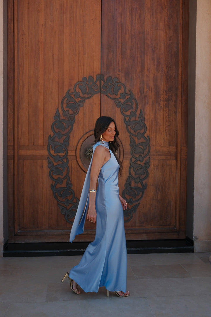 Safira Dress in Sky Blue