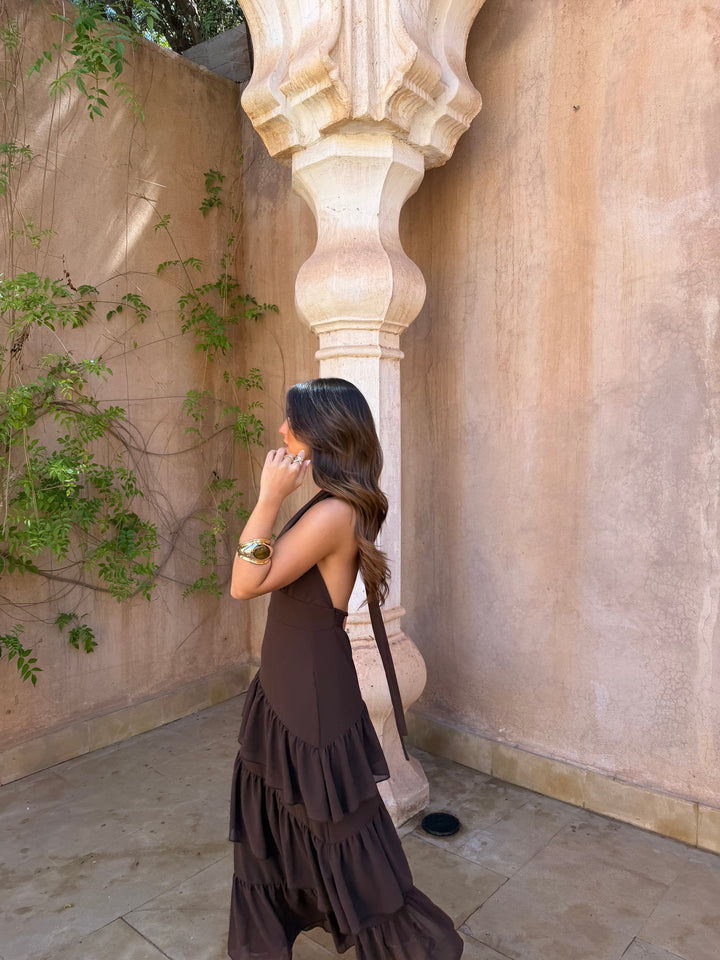 Manila Dress in Brown - Shipping/Envio 15/06 to 19/06