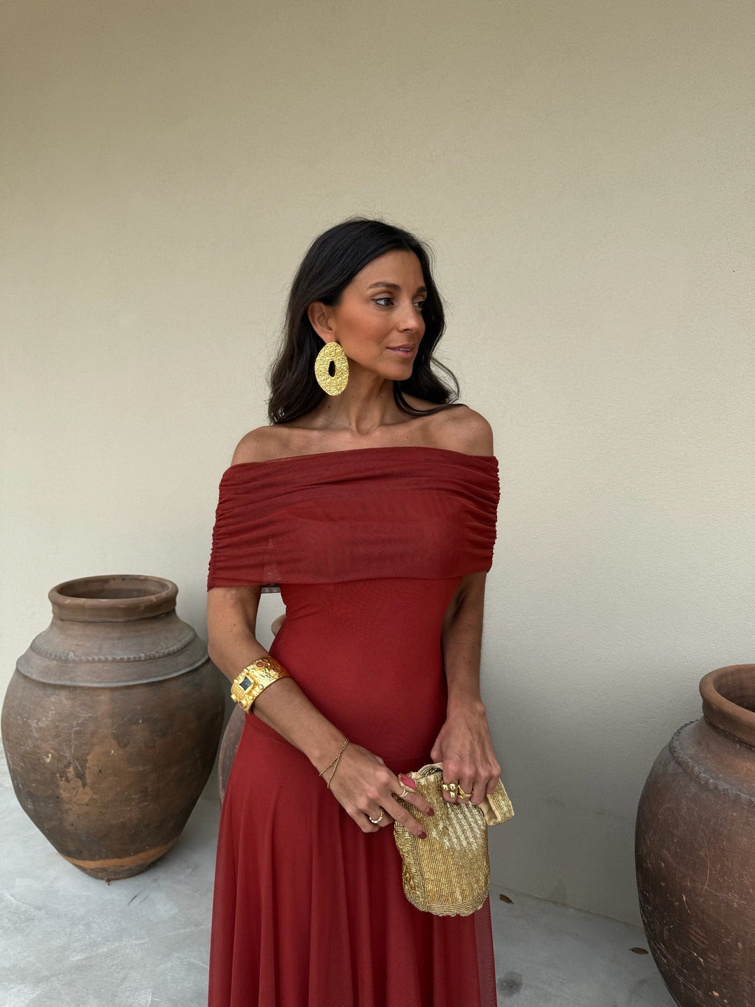 Toledo Dress in Terracota