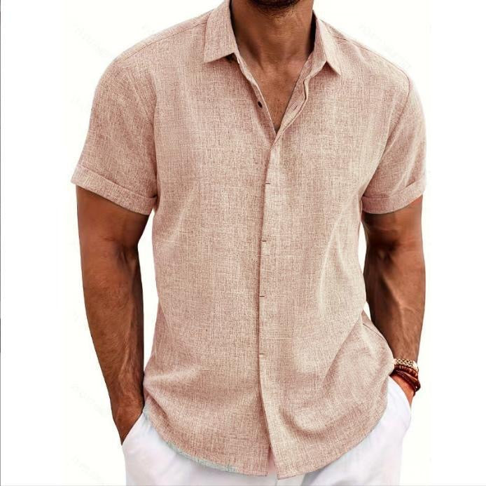 Camisa de lino de Miami de manga corta - Comodidad ligera y transpirable