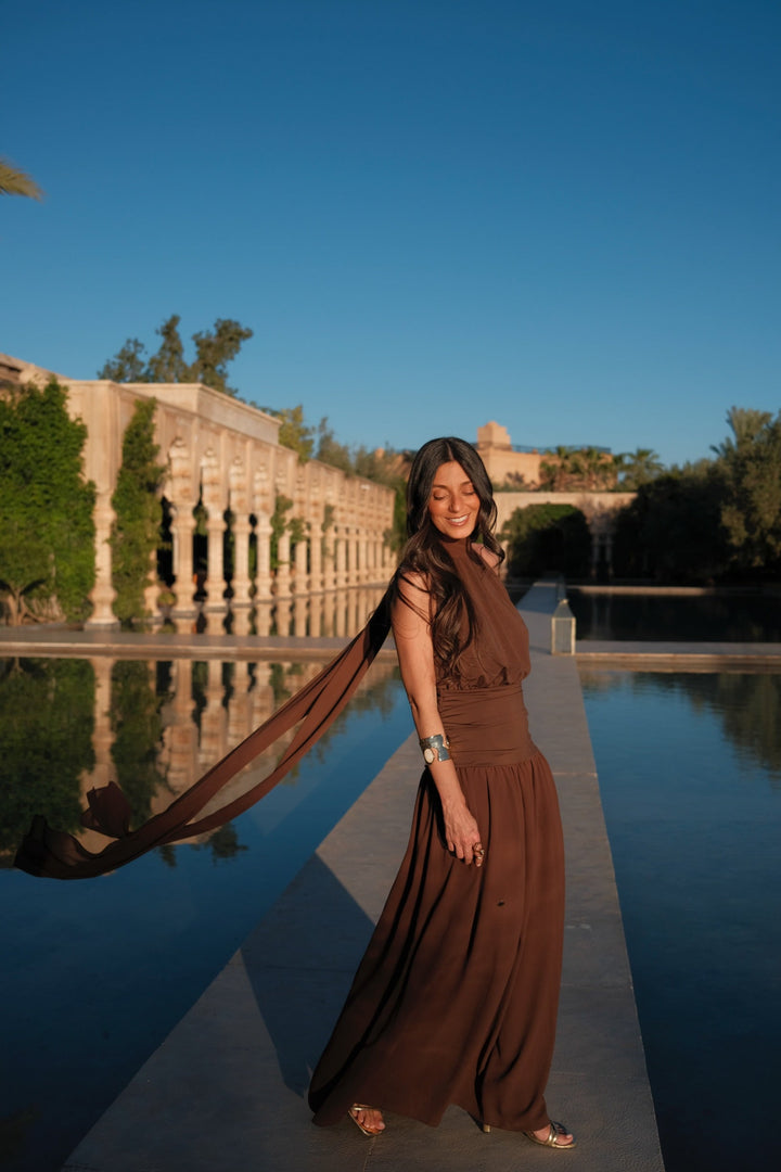 Paloma Dress in Brown - Shipping/Envio 22/06 to 26/06