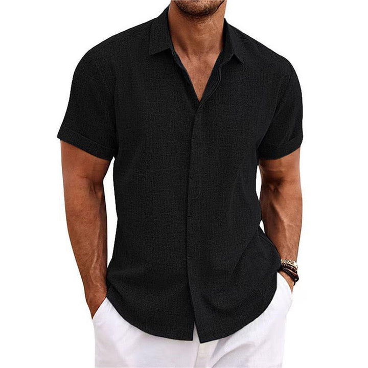 Camisa de lino de Miami de manga corta - Comodidad ligera y transpirable