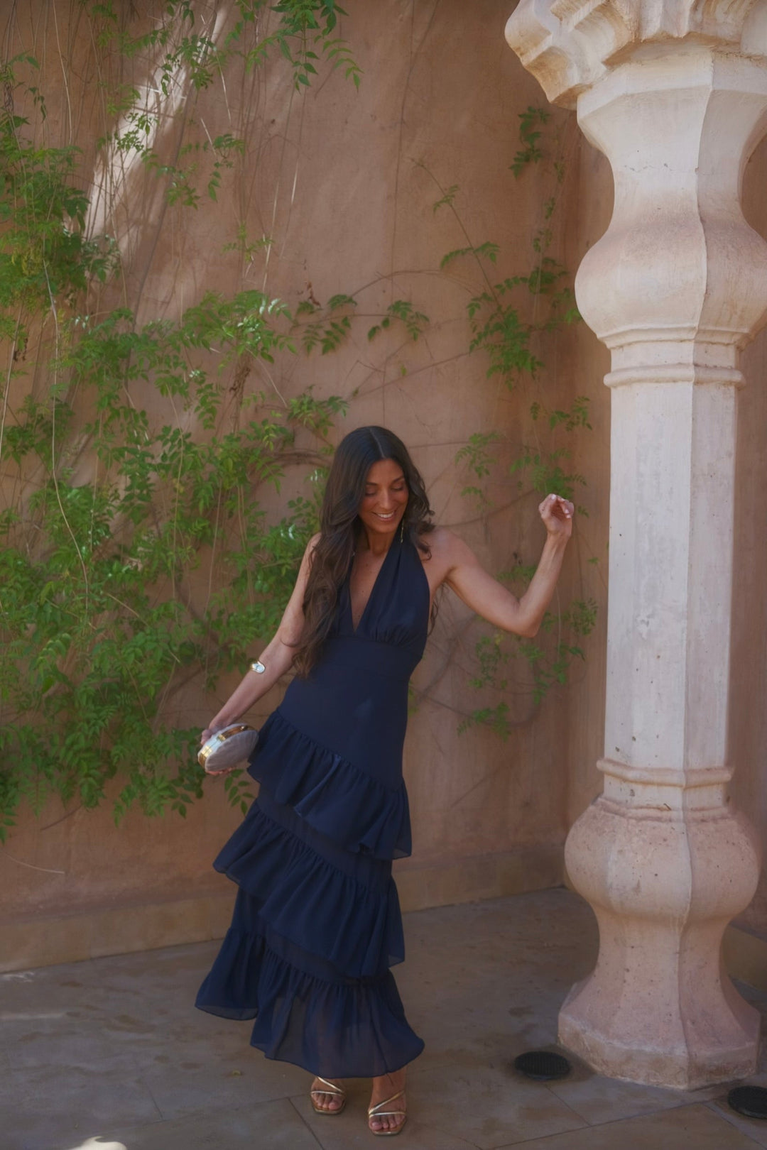Manila Dress in Navy Blue