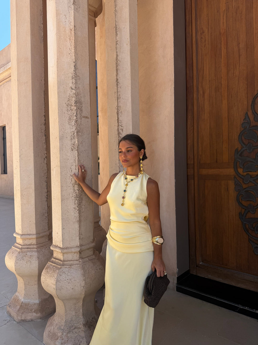 Medina Dress in Light Yellow - Shipping/Envio 24/06 to 30/06