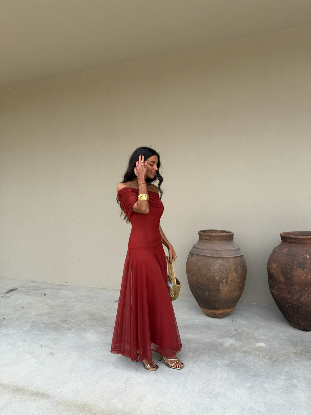 Toledo Dress in Terracota