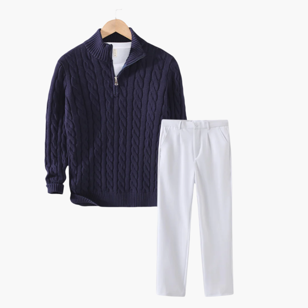 Conjunto de primavera: polo elegante para brunch