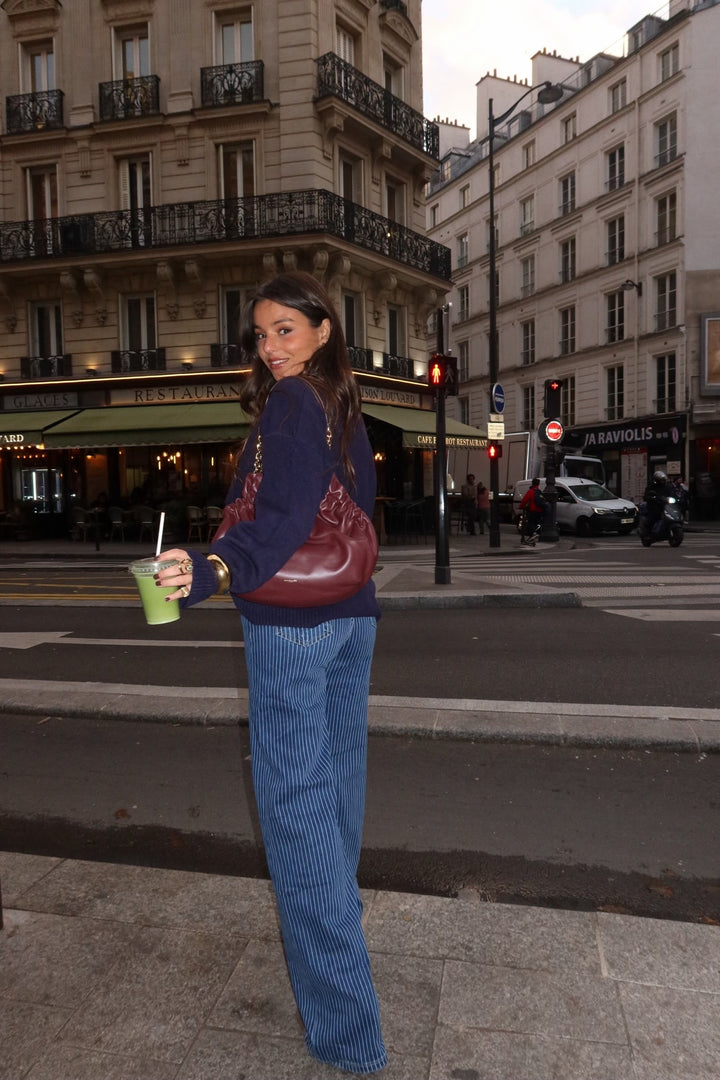 Blue Striped Trousers