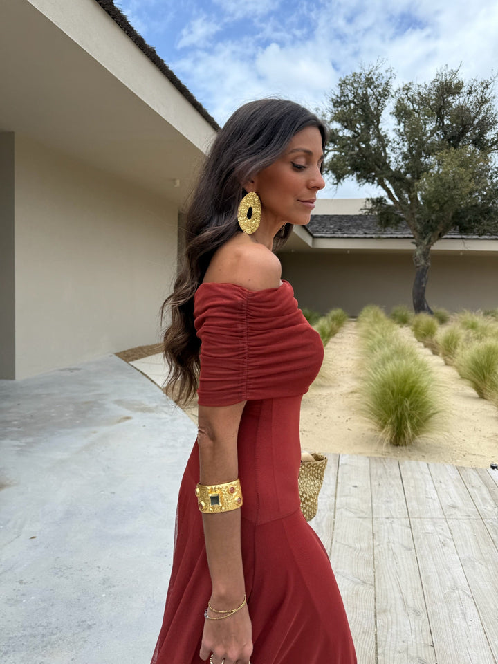 Toledo Dress in Terracota