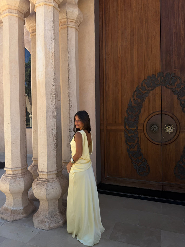 Medina Dress in Light Yellow - Shipping/Envio 24/06 to 30/06