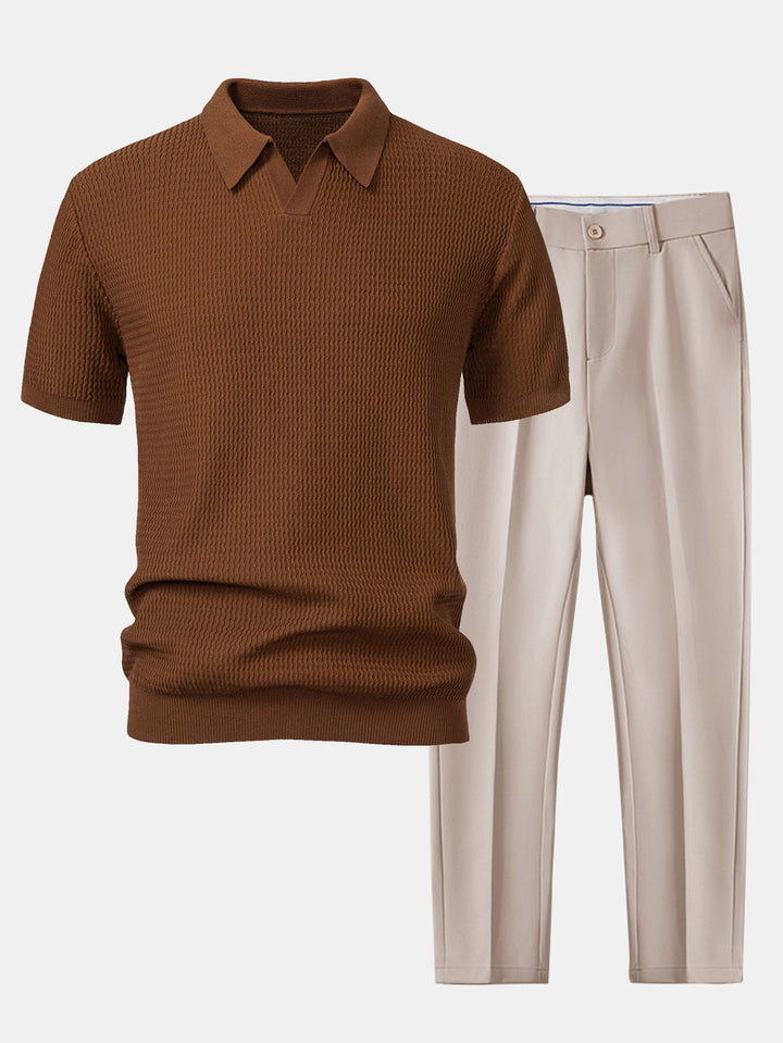 Conjunto de Punto LUCCA - Dúo de Prendas de Punto Cómodo y Chic