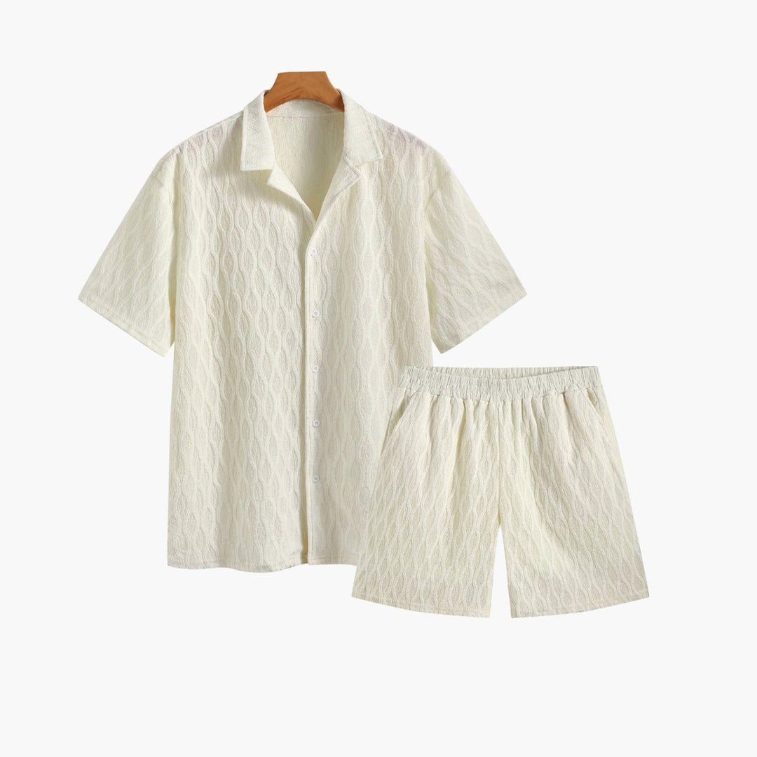 Conjunto de outfits de verano inspirado en Mykonos