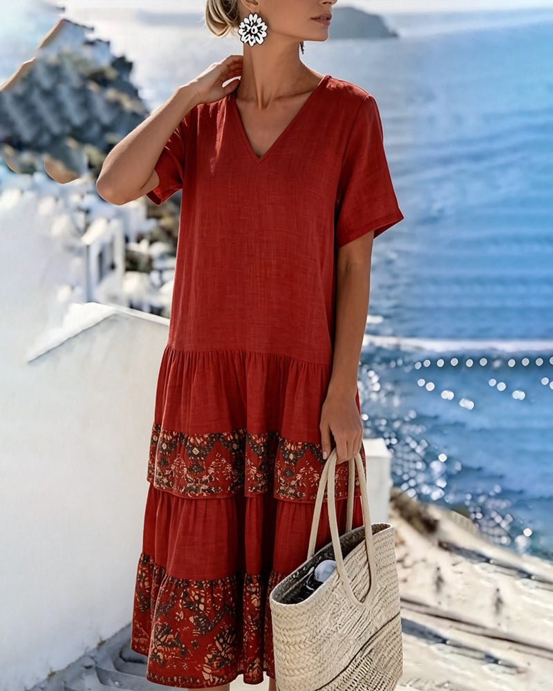 Martina | Vestido midi floral suelto y ligero