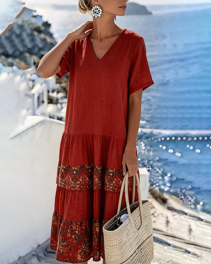 Martina | Vestido midi floral suelto y ligero