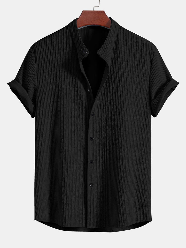 Porto Cervo Camisa de Punto Texturizado - Ajuste Moderno, Estilo Premium